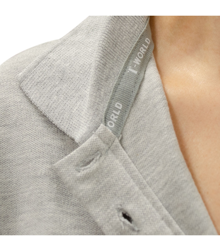 Polera Polo Confort Spandex Manga Larga Mujer