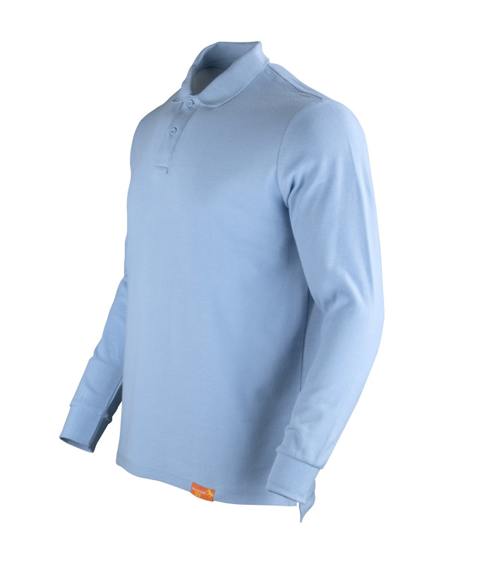 Polera Polo 80% Algodón Manga Larga Hombre