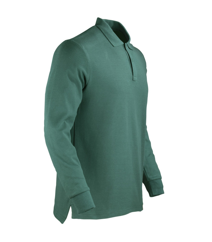 Polera Polo 80% Algodón Manga Larga Hombre