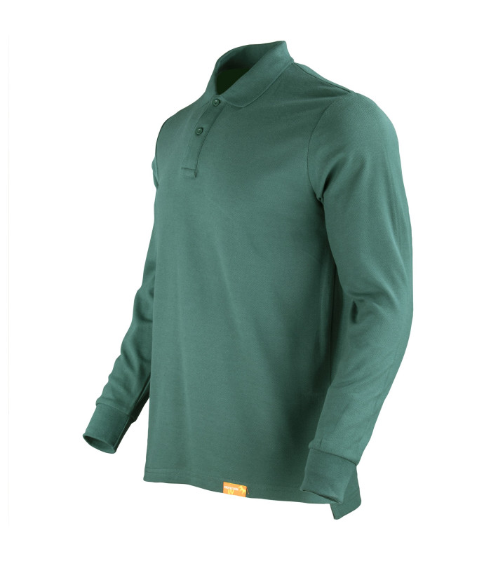 Polera Polo 80% Algodón Manga Larga Hombre