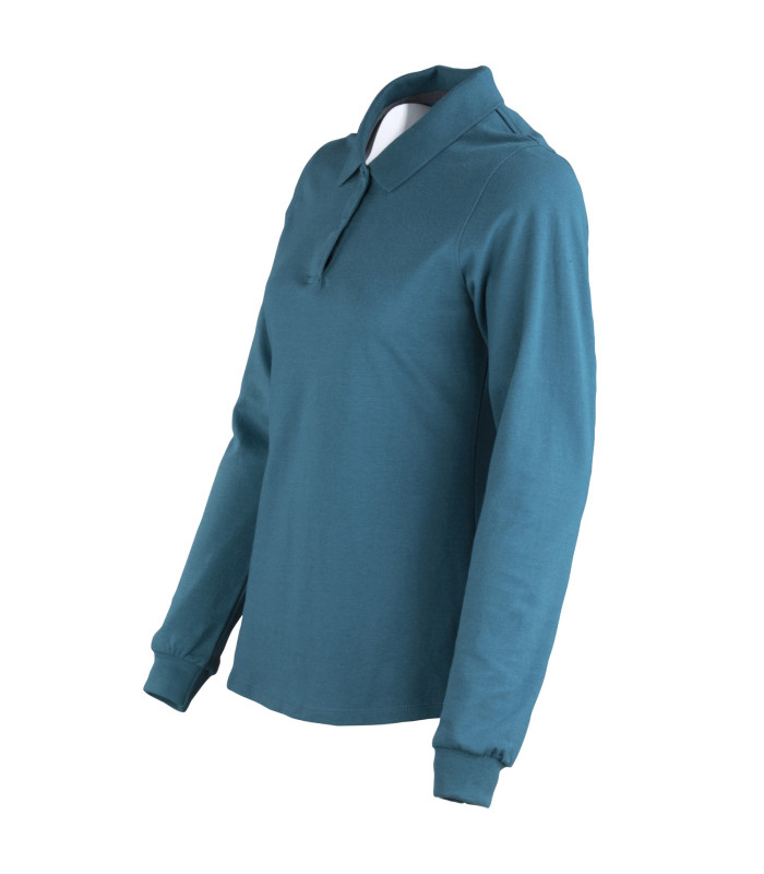 Polera Polo DryFresh® 60% Algodón Manga Larga  Mujer
