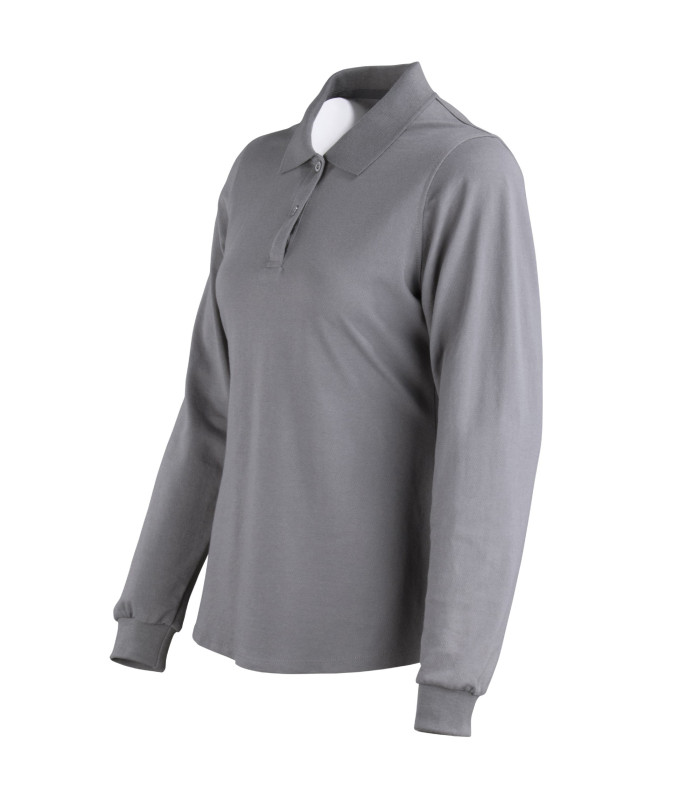 Polera Polo DryFresh® 60% Algodón Manga Larga  Mujer