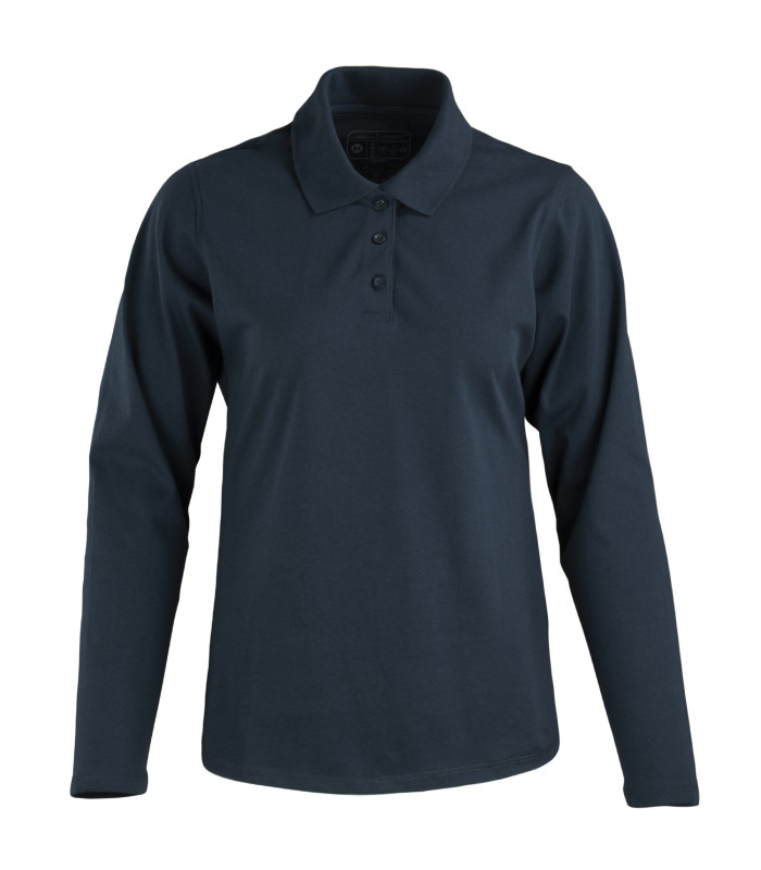 Polera Polo DryFresh Smooth® 60% Algodón Manga Larga Mujer