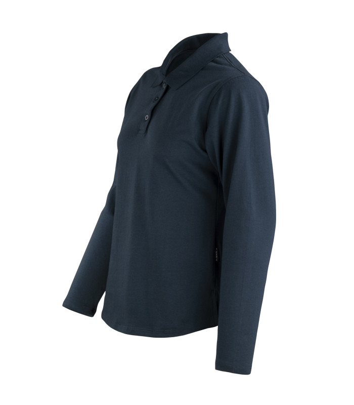 Polera Polo DryFresh Smooth® 60% Algodón Manga Larga Mujer