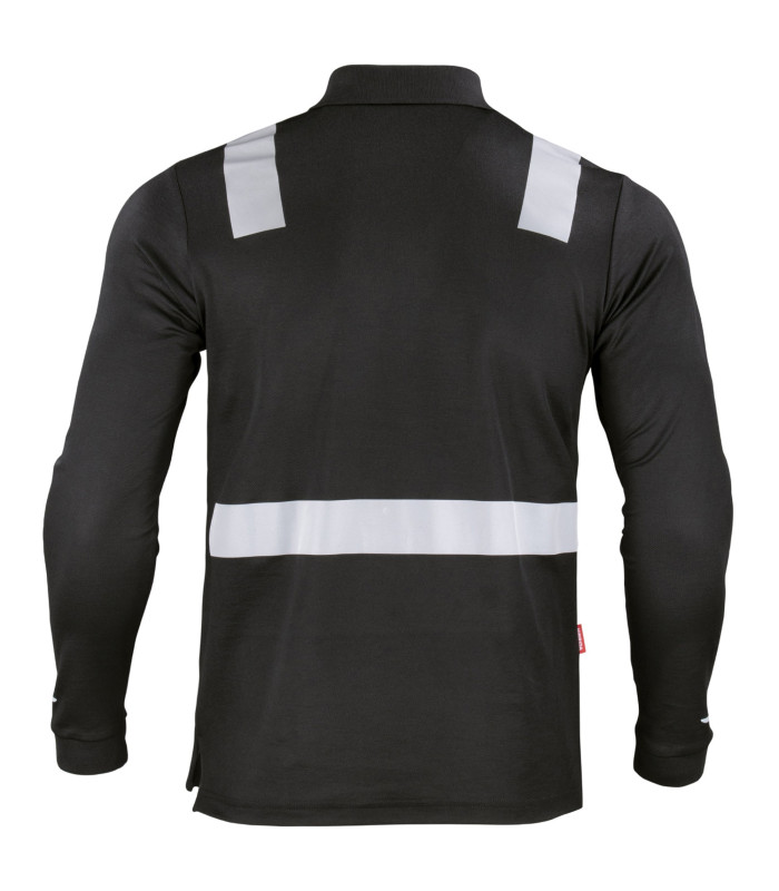 Polera Polo Hibrida con Cinta Reflectiva Manga Larga Hombre