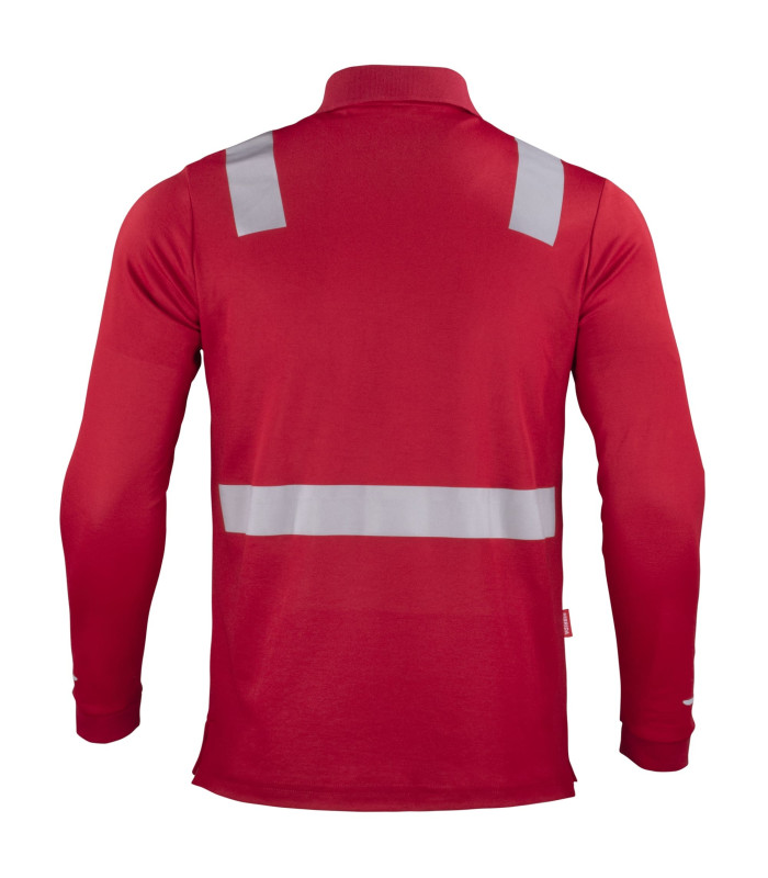 Polera Polo Hibrida con Cinta Reflectiva Manga Larga Hombre