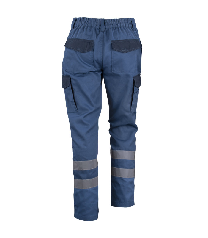 Pantalón Cargo Gabardina Bi-Color Con Cinta Hombre