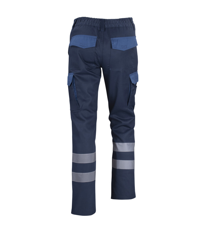 Pantalón Cargo Gabardina Bi-Color Con Cinta Hombre