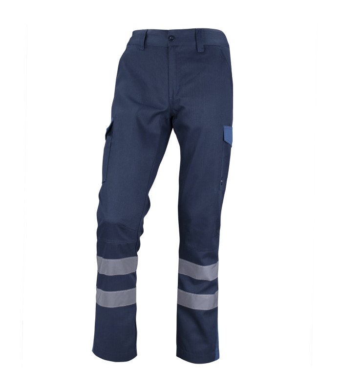 Pantalón Cargo Gabardina Bi-Color Con Cinta Hombre