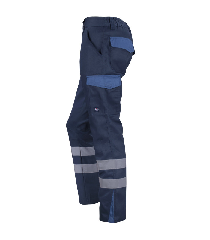 Pantalón Cargo Gabardina Bi-Color Con Cinta Hombre