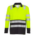 Polera Polo Hibrida Hi-Vis Bi Color Manga Larga Hombre