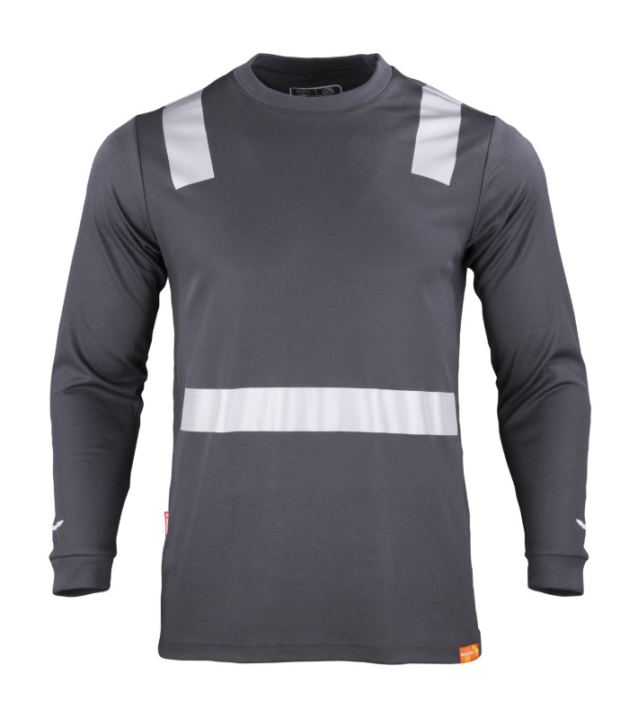 Polera Hibrida con Cinta Reflectiva Manga Larga Hombre