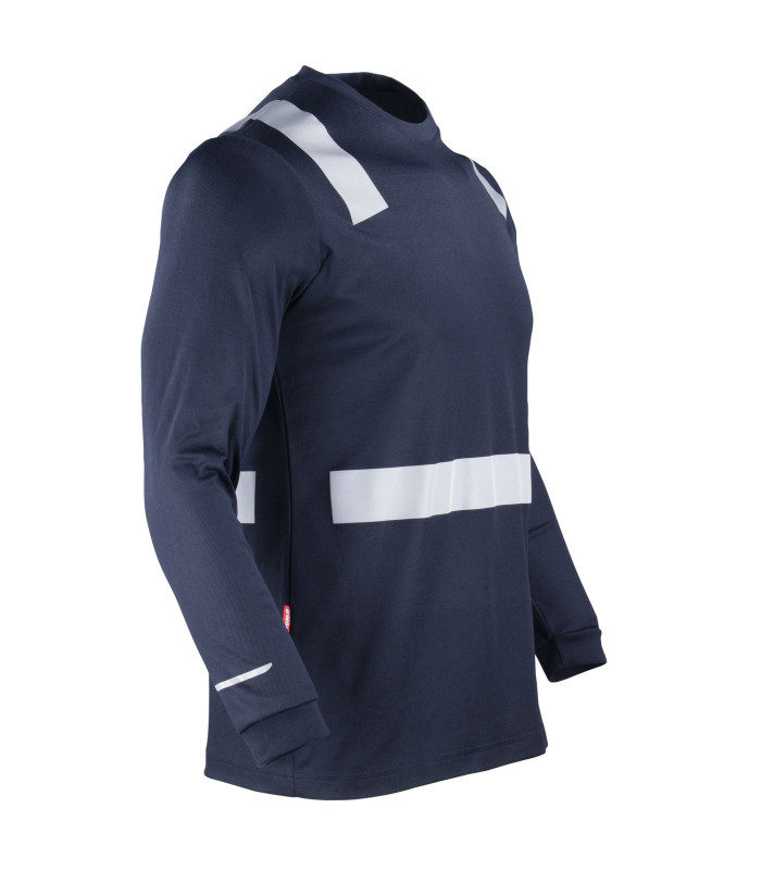 Polera Hibrida con Cinta Reflectiva Manga Larga Hombre