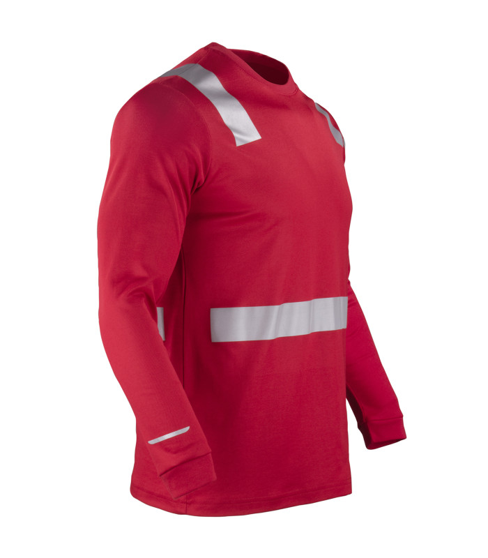 Polera Hibrida con Cinta Reflectiva Manga Larga Hombre