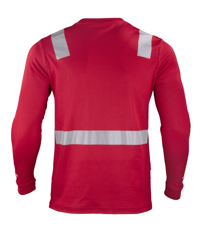 Polera Hibrida con Cinta Reflectiva Manga Larga Hombre