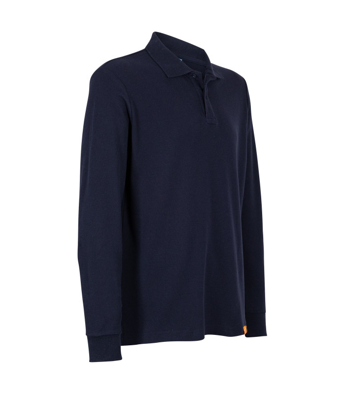 Polera Polo 80% Algodón Manga Larga Hombre