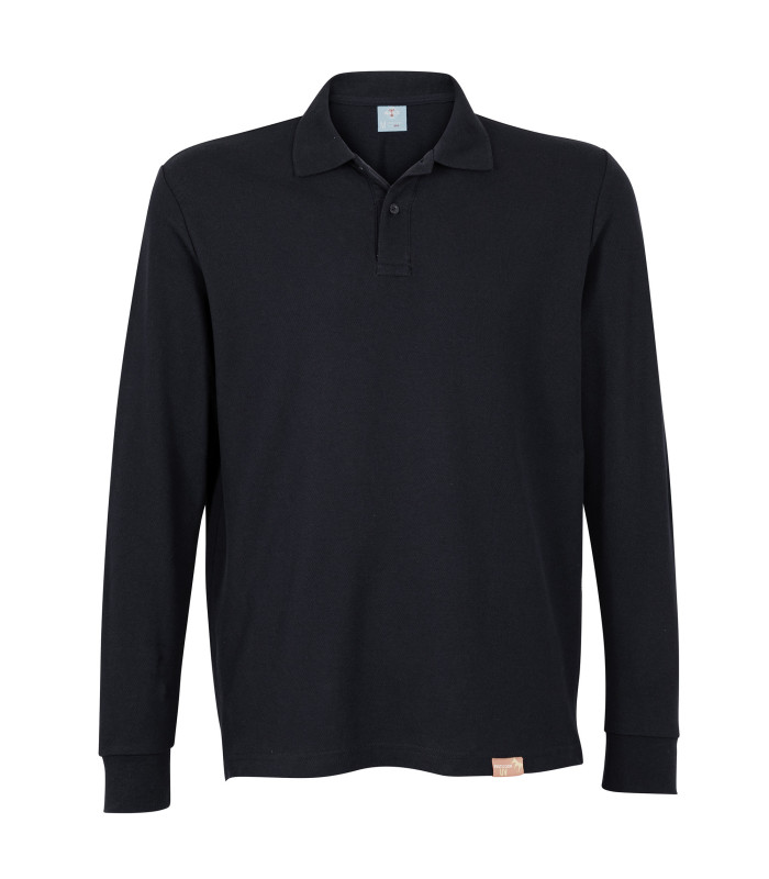 Polera Polo 80% Algodón Manga Larga Hombre