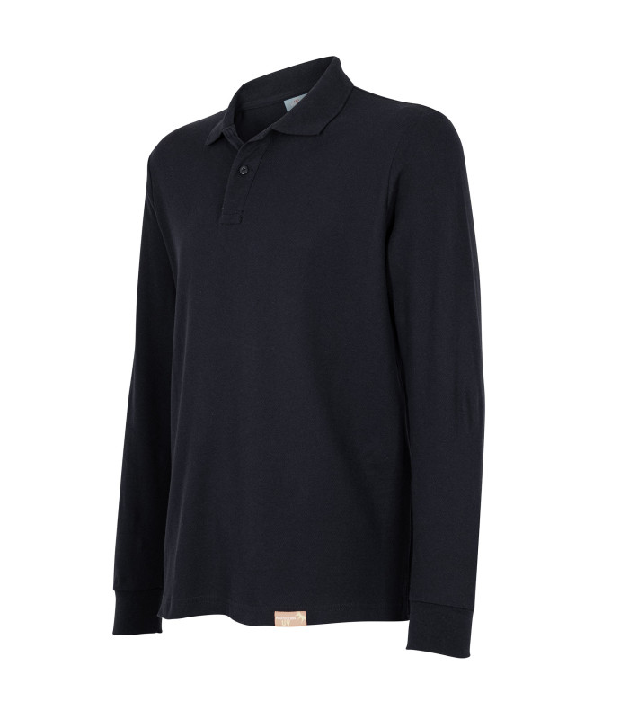 Polera Polo 80% Algodón Manga Larga Hombre