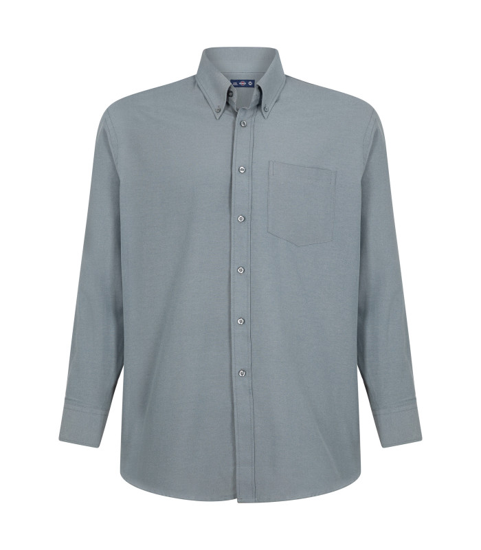 Camisa Oxford Classic Con Bolsillo Manga Larga Hombre