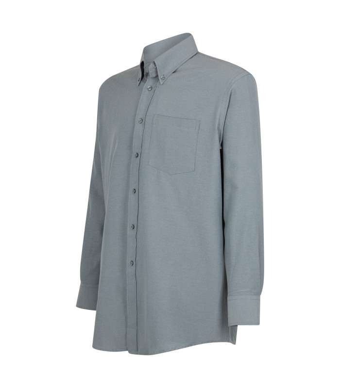 Camisa Oxford Classic Con Bolsillo Manga Larga Hombre