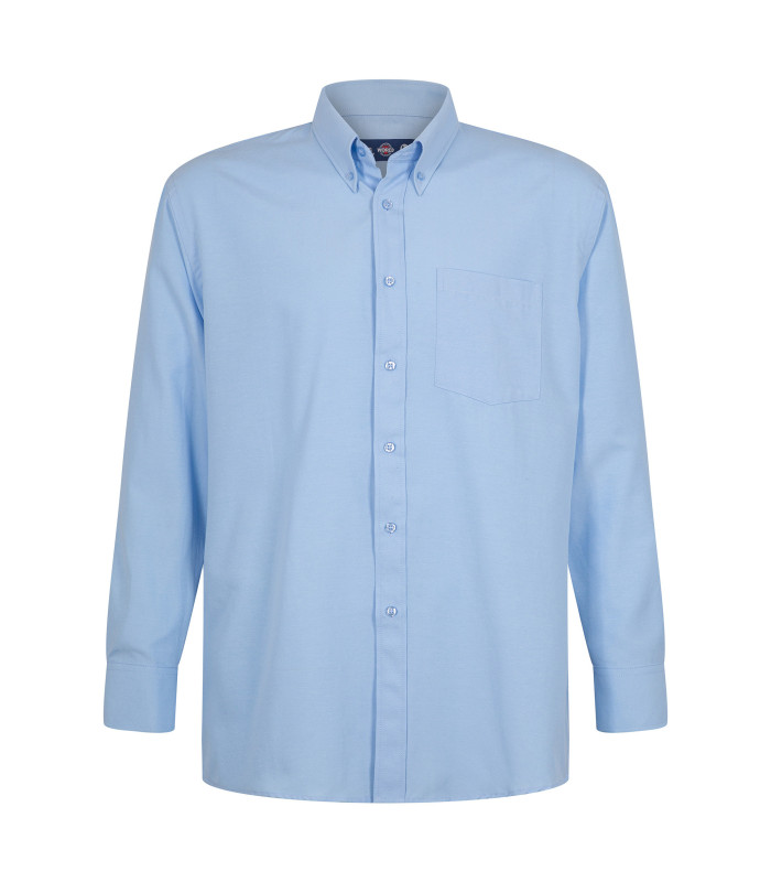 Camisa Oxford Classic Con Bolsillo Manga Larga Hombre
