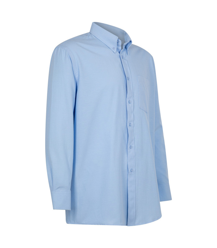 Camisa Oxford Classic Con Bolsillo Manga Larga Hombre