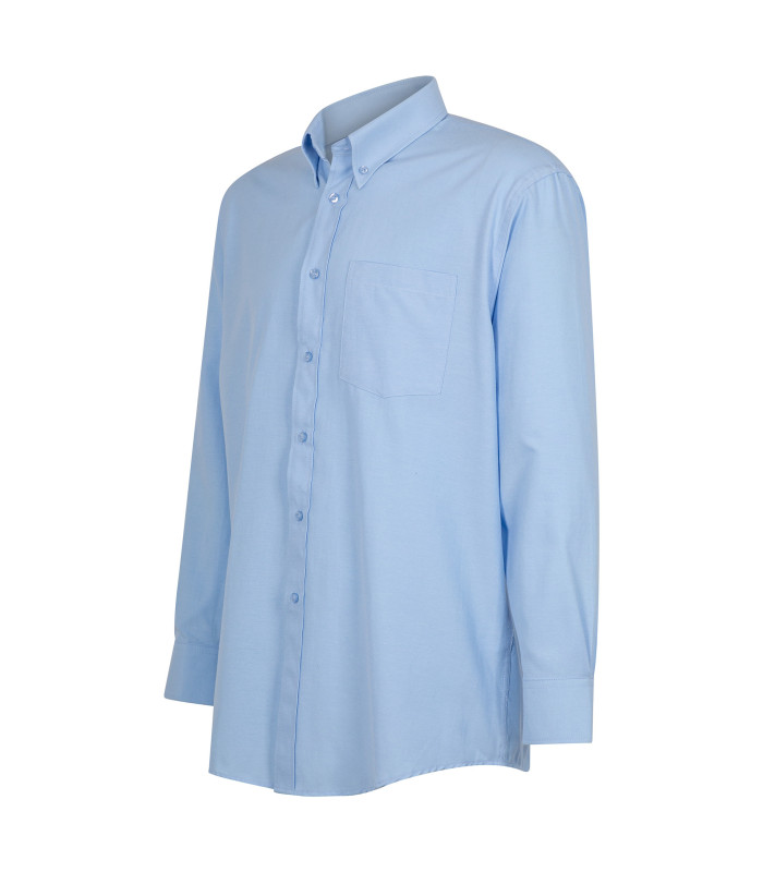 Camisa Oxford Classic Con Bolsillo Manga Larga Hombre