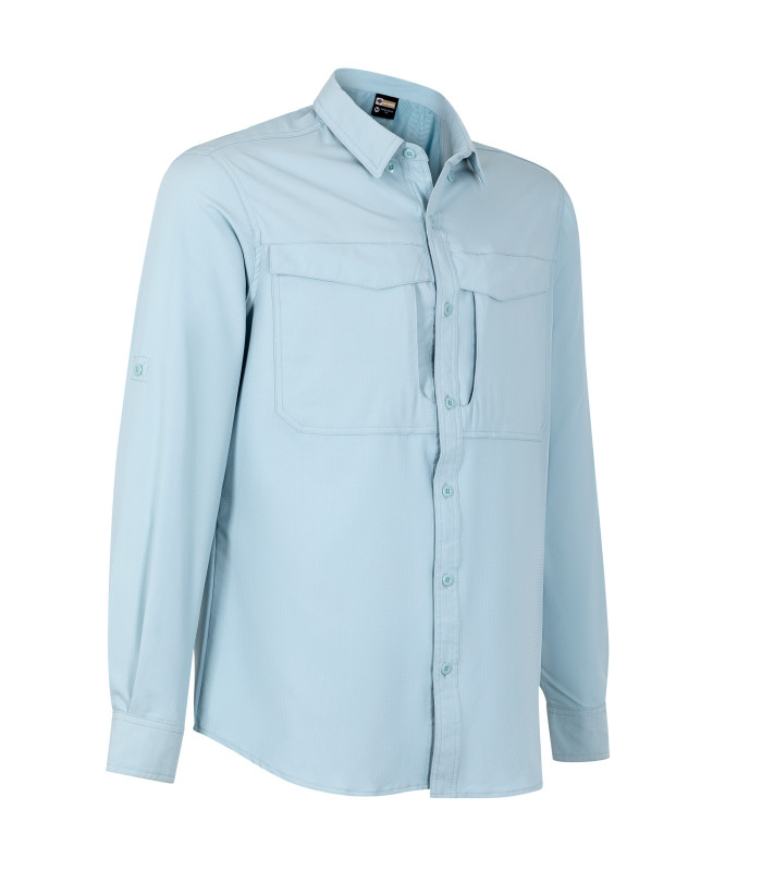 Camisa Salvia Manga Larga Hombre