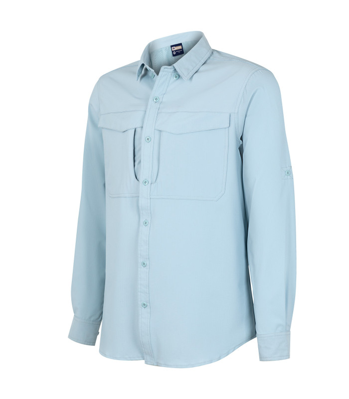 Camisa Salvia Manga Larga Hombre