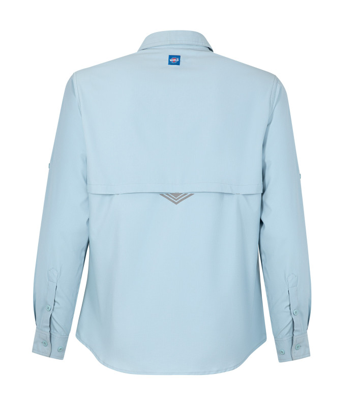 Camisa Salvia Manga Larga Hombre