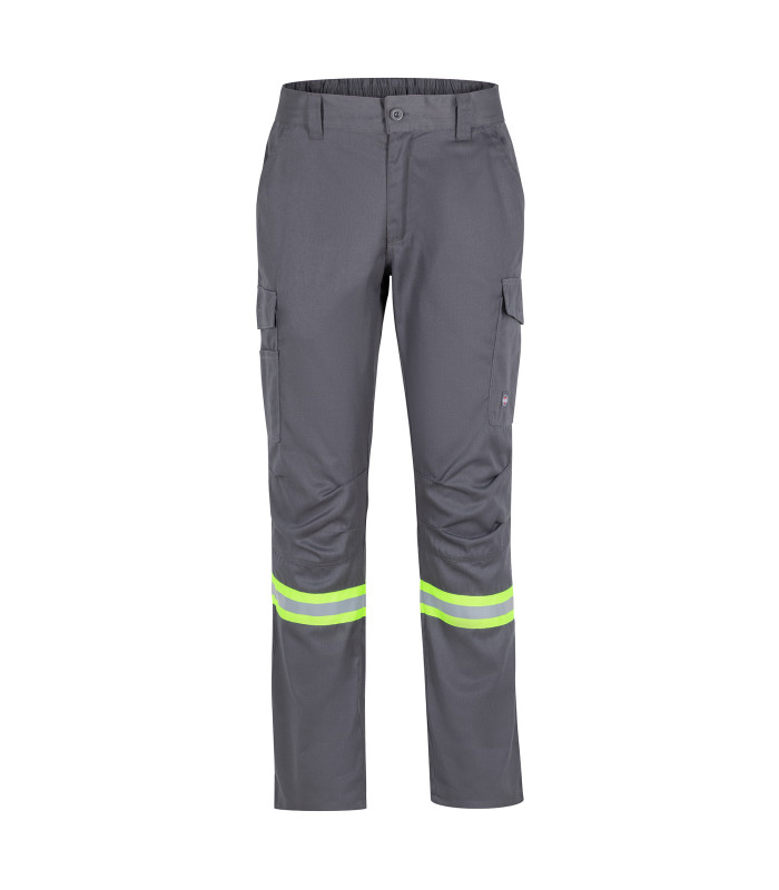 Pantalón Gabardina Dual Hi-Vis con Cinta día y noche hombre