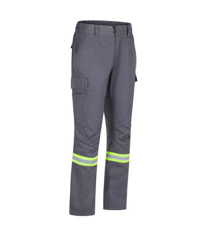 Pantalón Gabardina Dual Hi-Vis con Cinta día y noche hombre