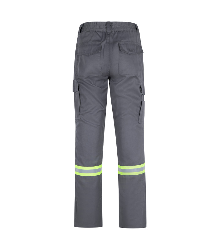 Pantalón Gabardina Dual Hi-Vis con Cinta día y noche hombre