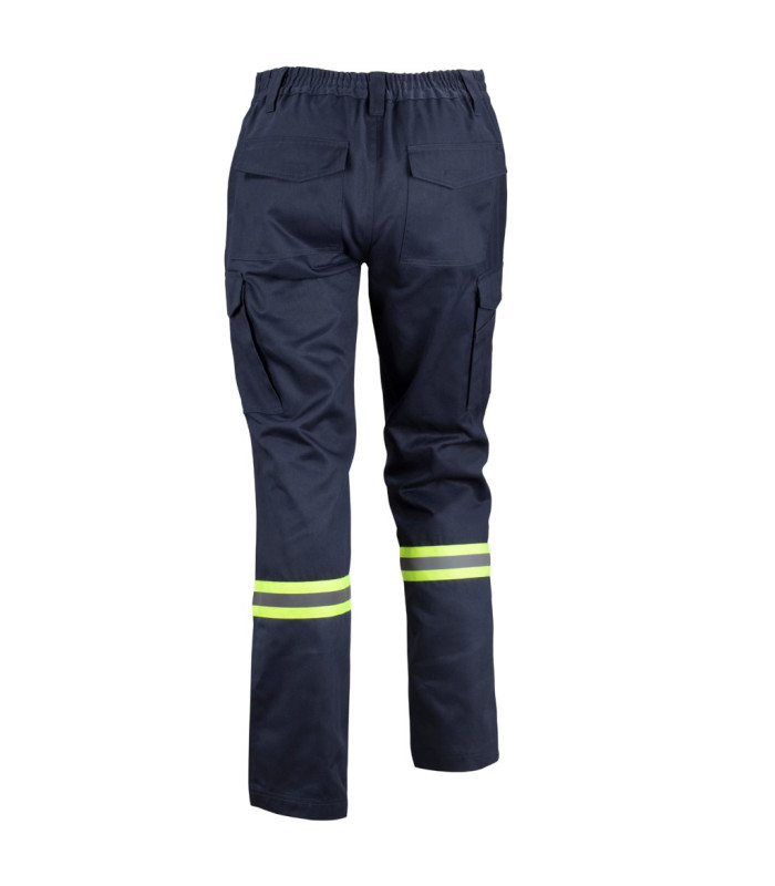 Pantalón Gabardina Dual Hi-Vis con Cinta día y noche hombre