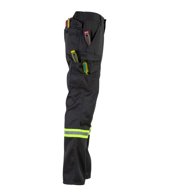 Pantalón Gabardina Dual Hi-Vis con Cinta día y noche hombre