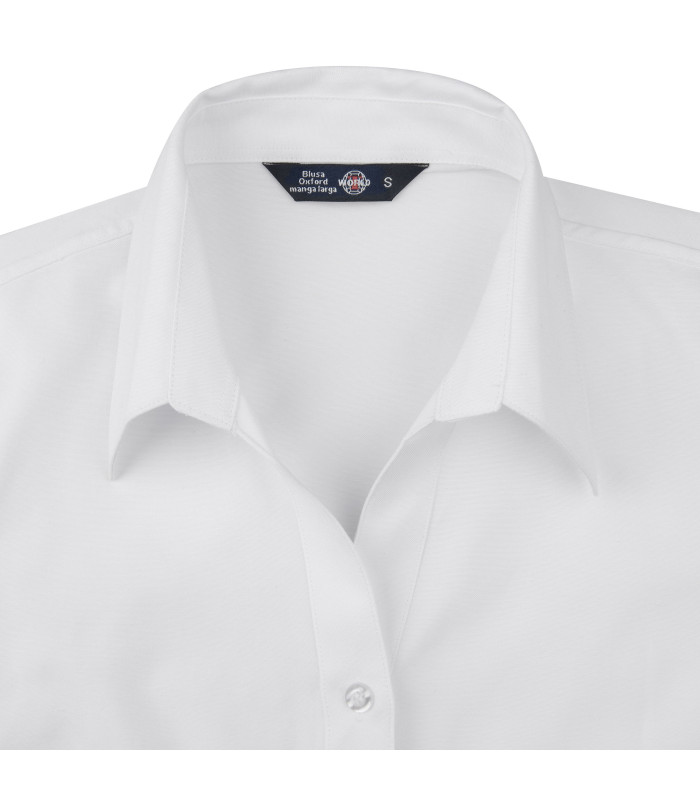 Blusa Oxford Classic Manga Larga Mujer