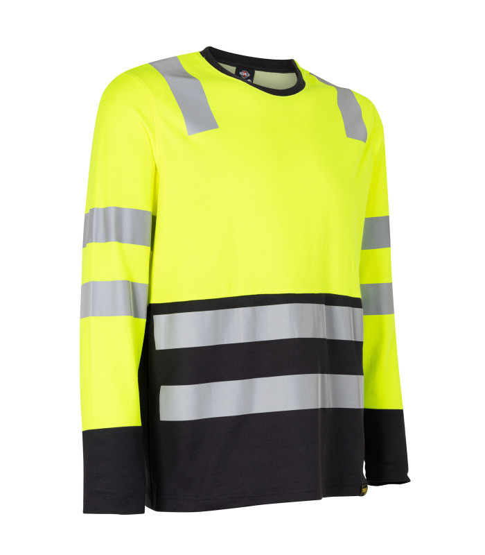 Polera Hibrida Hi-Vis Bi Color Manga Larga Hombre