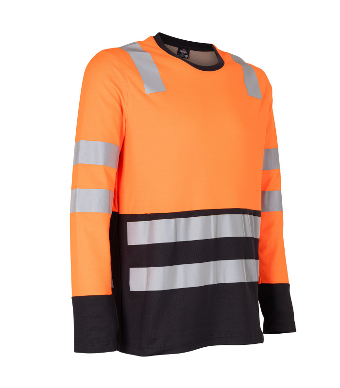 Polera Hibrida Hi-Vis Bi Color Manga Larga Hombre