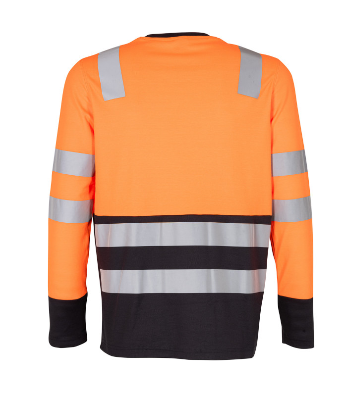 Polera Hibrida Hi-Vis Bi Color Manga Larga Hombre