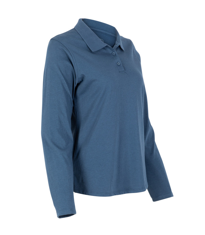 Polera Polo DryFresh Smooth® 60% Algodón Manga Larga Mujer