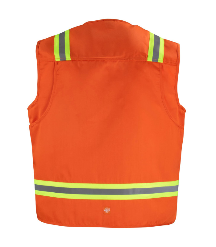 Chaleco Geólogo Gabardina Dual Hi-Vis Con Cinta Día y Noche Hombre