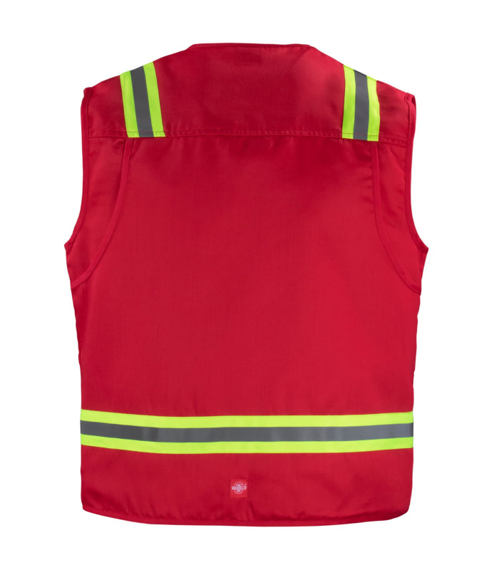 Chaleco Geólogo Gabardina Dual Hi-Vis Con Cinta Día y Noche Hombre